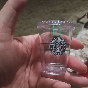 Starbucks 2009 Holiday Clear Iced To-Go Plastic Cup Christmas Ornament